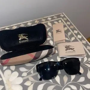 Burberry Oversized Studded Sunglasses Black & Silver B 4104 3001/87 Burberry | Accessories | Burberry Oversized Studded  main image 3